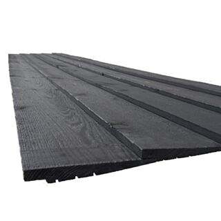 3 Coats Black paint Rebated Weatherboard 175mm (2 ex 32mm) (23mm taper to 6mm) 150mm cover -  FSC® Mix 70%