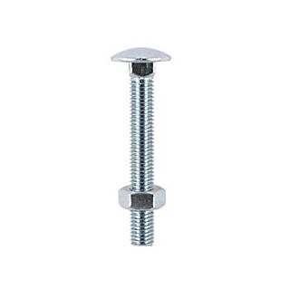 Cup Square Hex Bolt & Nut BZP M10 x75mm (Pack of 5)