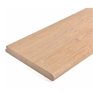 Ex 32mm x 225mm [26mm x 220mm F/S] Red Oak Nosed and Rebated Window Board